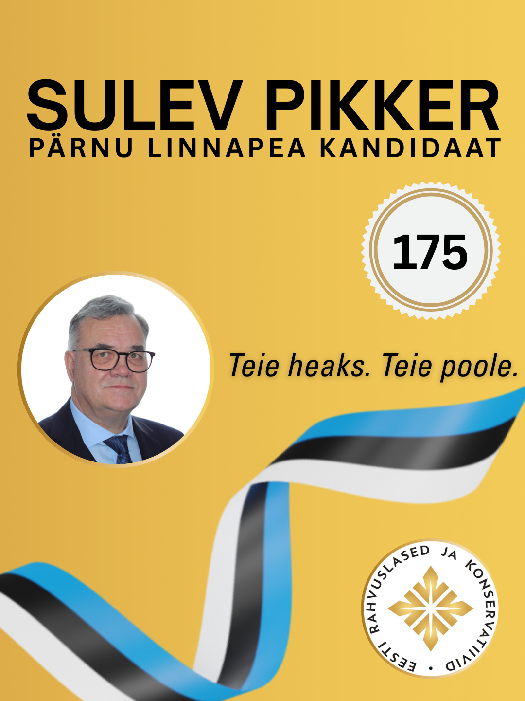 Sulev Pikker valimisplakat